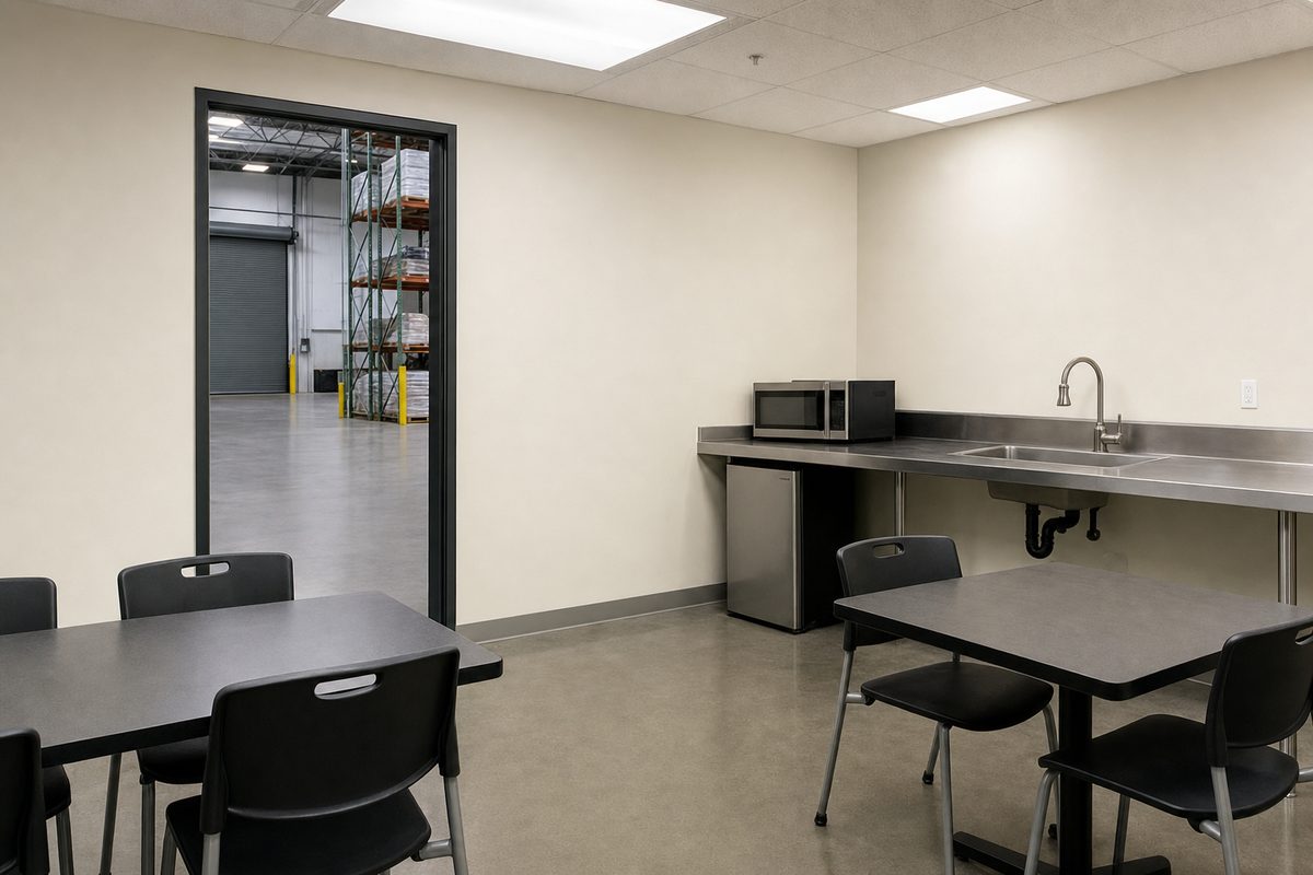 Employee break room on a Temple Terrace, FL campus cleaned by Collegiate Clean