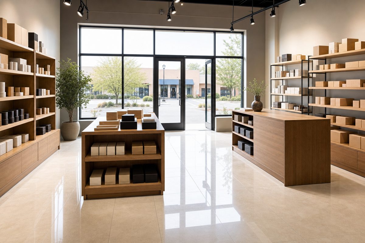 Neighborhood retail interior in Bloomingdale, Florida kept clean by Collegiate Clean